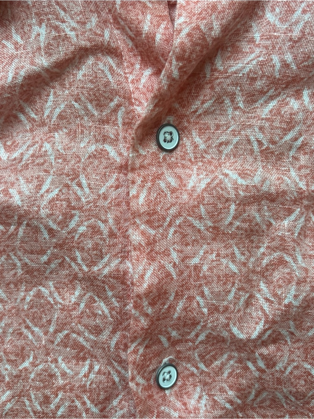 Peter Millar Coral Patterned Short-Sleeve Button-Down Shirt - Picture 5 of 10
